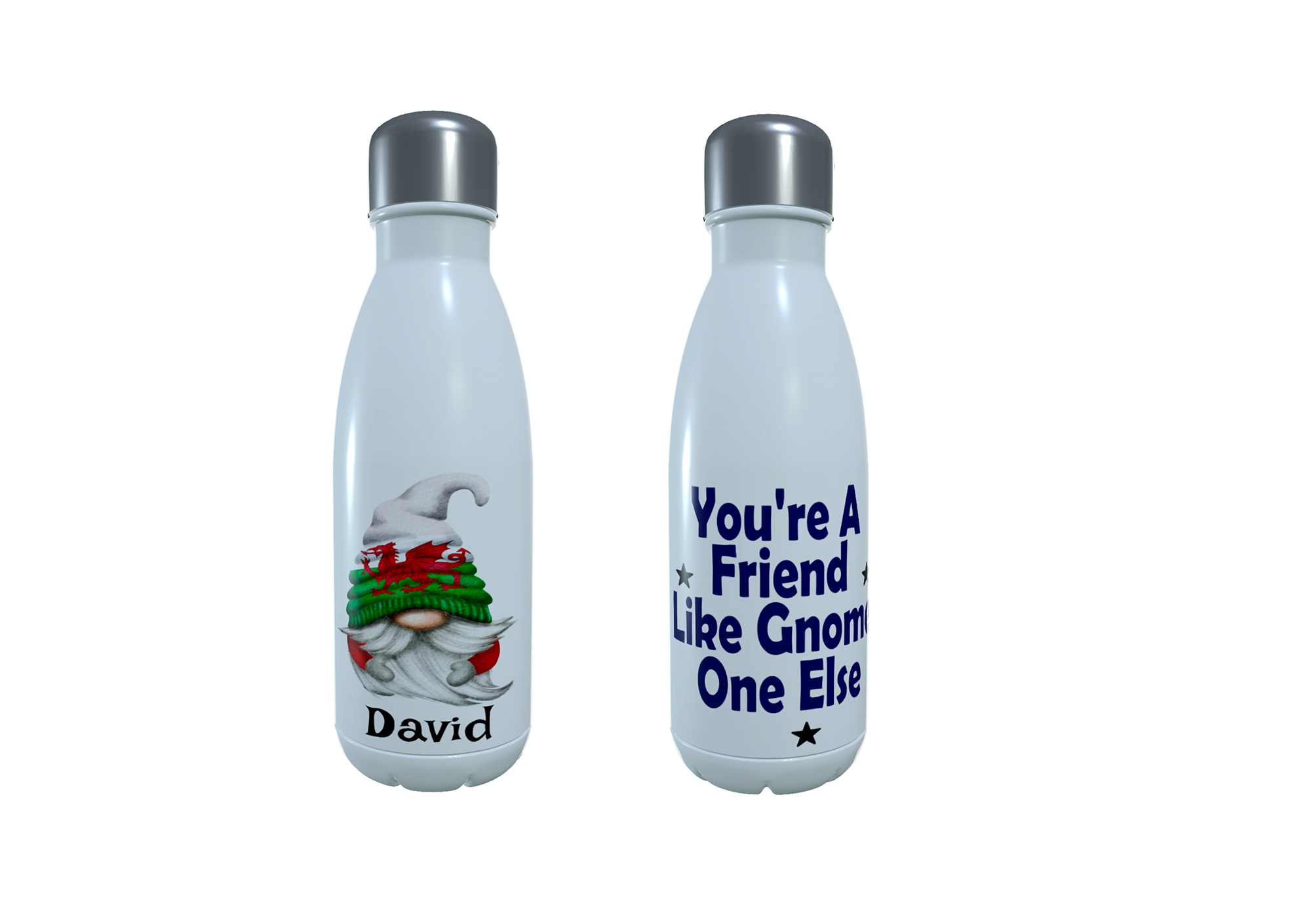 Patriotic Gnome Insulated Drinks Bottle, Wales Gnome Bottle